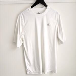 Adidas Climalite White Men's Medium Athletic T-Shirt Gym Workout Running